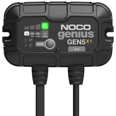 Chargeur de batterie embarqué Genius 1 banque, 5 A
