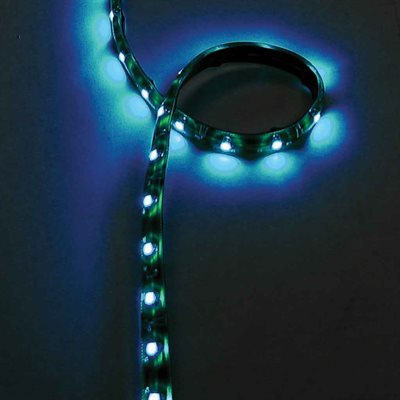 Rouleau de LED flexible Bleu Transparent de 16 pi – 18 diodes par pied
