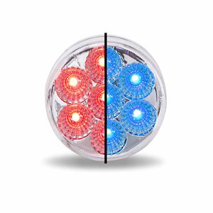  5.08 cm Red Marker to Blue Auxiliary Round LED Light (7 Diodes)