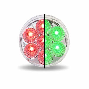  5.08 cm Red Marker to Green Auxiliary Round LED Light (7 Diodes)