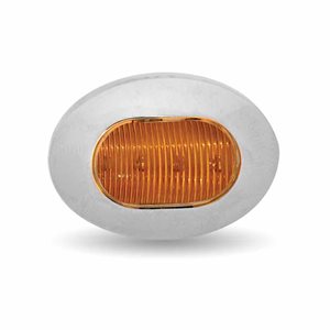 1.9 cm Amber Marker Oval LED Light (2 Diodes)