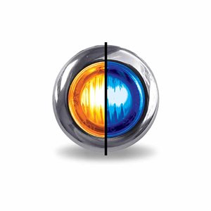 1.9 cm Amber Marker to Blue Auxiliary Round LED Light (2 Diodes)