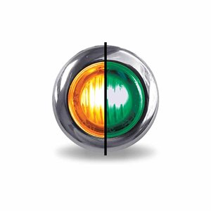 1.9 cm Amber Marker to Green Auxiliary Round LED Light (2 Diodes)