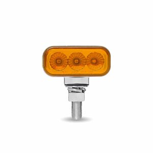 Amber / Red Clearance Marker 3.8 cm x 7.6 cm Mini Double Face Rectangular Light with Reflector LEDs (10 Diodes)