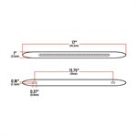 43.2 cm Blue Marker Slim Flatline LED Light (24 Diodes)