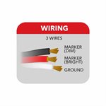 43.2 cm Blue Marker Slim Flatline LED Light (24 Diodes)