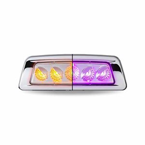 Amber Turn & Marker to Purple Auxiliary Kenworth / Peterbilt LED Fender Light – 5 Diodes | Driver Side