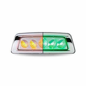 Amber Turn & Marker to Green Auxiliary Kenworth / Peterbilt LED Fender Light – 5 Diodes | Passenger Side