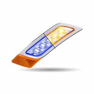Amber Turn & Marker to Blue Auxiliary Peterbilt LED Fender Light – 5 Diodes | Passenger Side