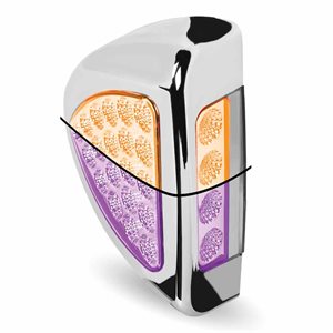 Amber Turn & Marker to Purple Auxiliary Peterbilt Headlight Turn Signal LED Light – 24 Diodes