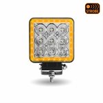 Lampe de Travail LED Carrée de 10.2 cm avec Fonction Stroboscopique – Faisceau Spot | 3 500 lumens