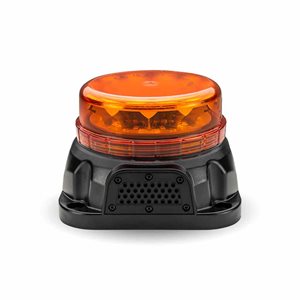 Class 1 Beacon Built-In Back Up Alarm Permanent Mount LED Warning Light – 97 Decibels | 36 Flash Patterns