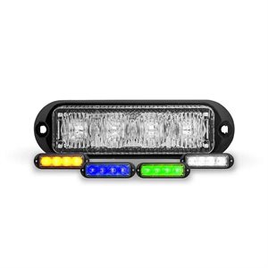 Class 1 Warning Series Surface Mount 4-solid Color LED Directional – Amber / White / Blue / Green | 36 Flash Patterns | 4 Diodes