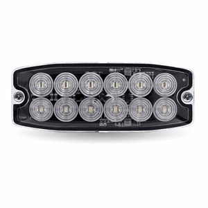 Dual Solid Color Directional LED Slim Surface Strobe Light – Amber / Green Strobe