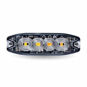 Dual Solid Color Directional LED Slim Surface Strobe Light – Amber / Green Strobe