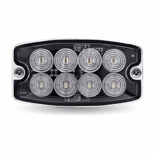 Dual Solid Color Directional LED Slim Surface Strobe Light – Amber / Blue Strobe